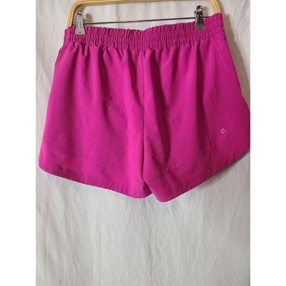 Peloton Woman's Athletic Run Tulip Shorts Fuchsia Lined Pull-on 4"in Medium - Picture 2 of 9